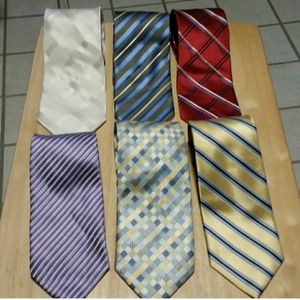 BUNDLE OF SIX Ties Tommy, Oumo silk, Geoffrey Bean